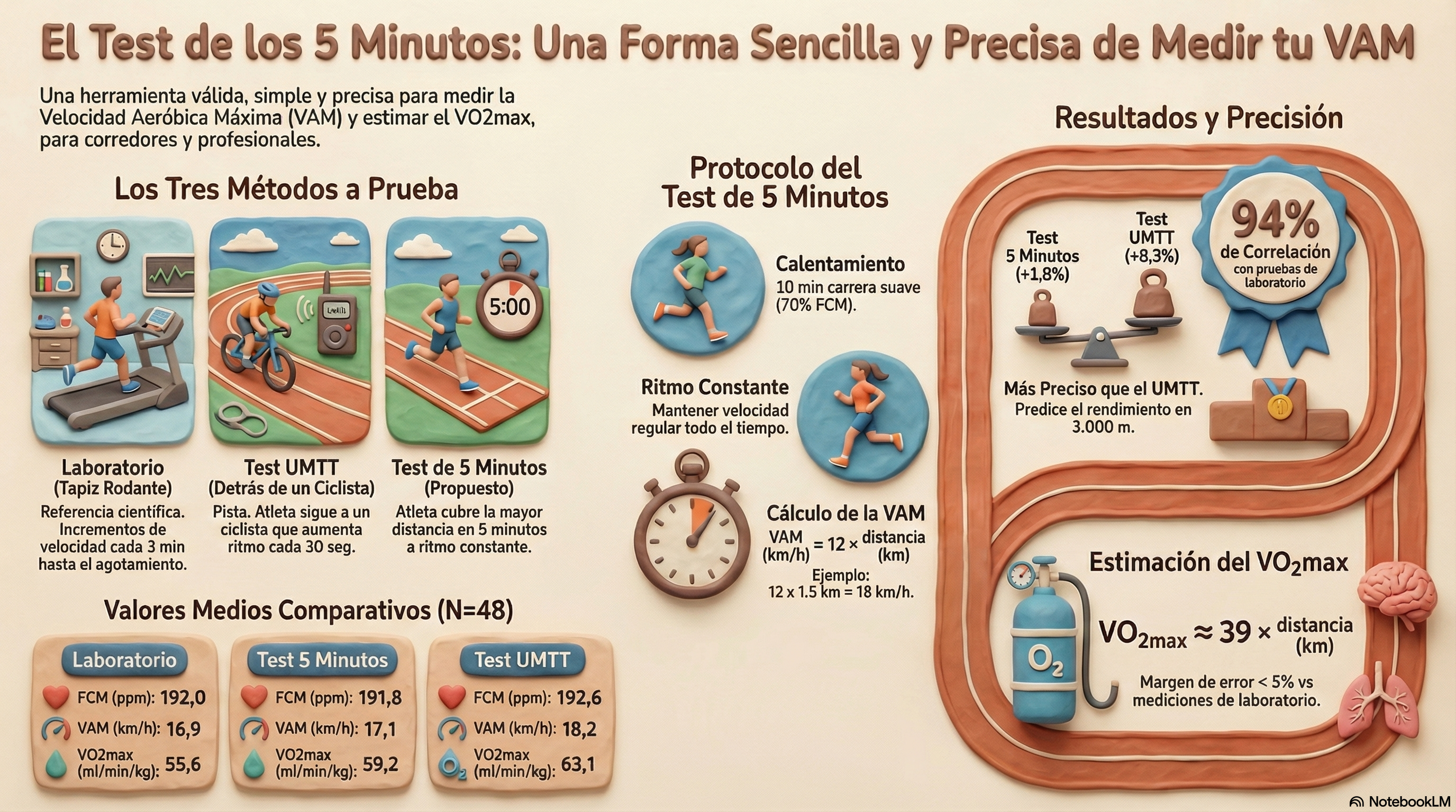 Infografía: El test de los 5 minutos para medir la VAM
